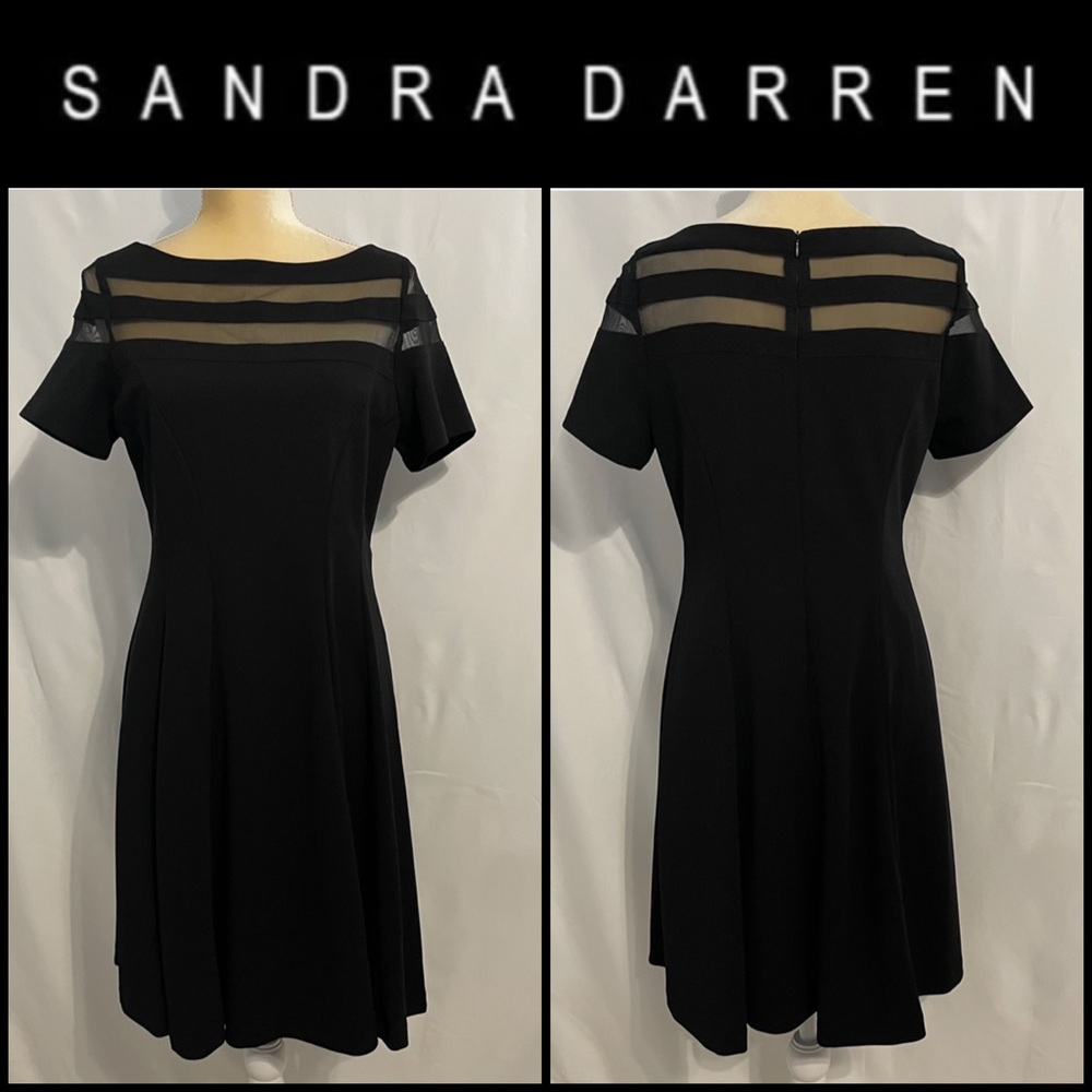 Sandra Darren Black Dress.  Size 10P
